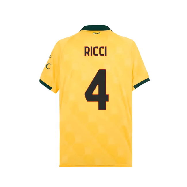 Superior Craftsmanship Acm Ac Milan Third Shirt Ricci #4 New Relea...