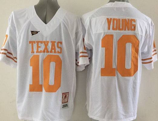 alternate jersey Men's UT Longhorns Vince Young #10 White 2024