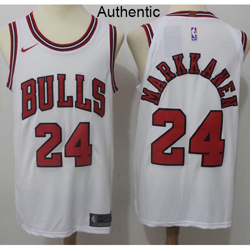White Nike Chicago Bulls #24 Jersey - High-Quality Polyester