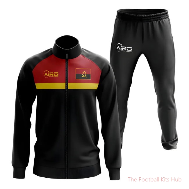 Men Angola Concept Football Tracksuit (Black)