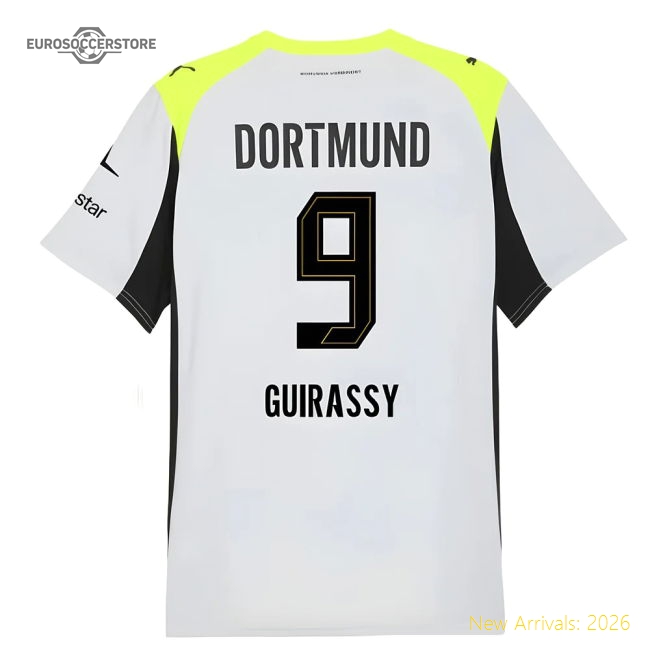 Premium 2025-2026 Borussia Dortmund Away Shirt (Guirassy 9)