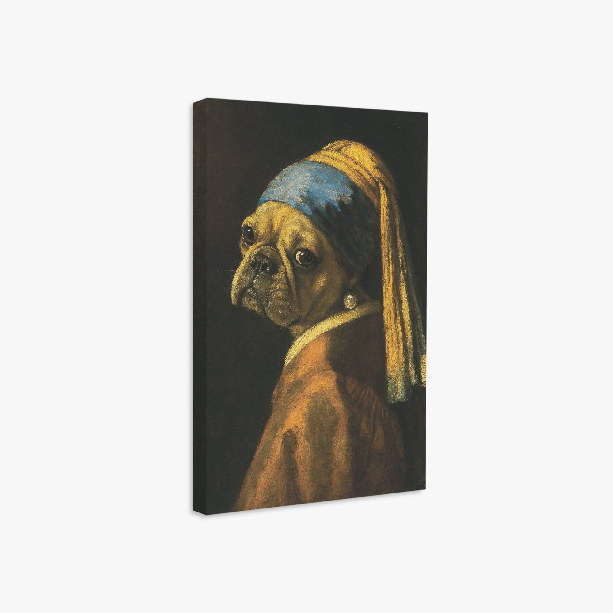 French Bulldog Milo Vertical Canvas Painting Useful Frenchie Gear