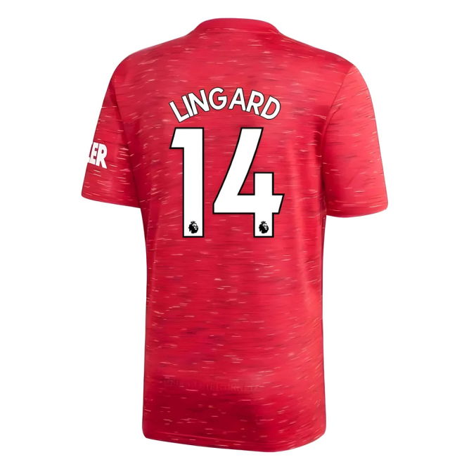 Man Utd 2020-20 Home Football Shirt LINGARD Signature 14 L M S