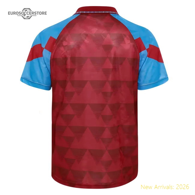 Authentic Score Draw Aston Villa 1990 Retro Football Shirt - Premium
