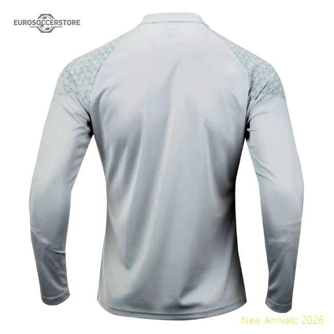 Genuine 2023-2024 Ac Milan Training Half Zip Top (Grey)