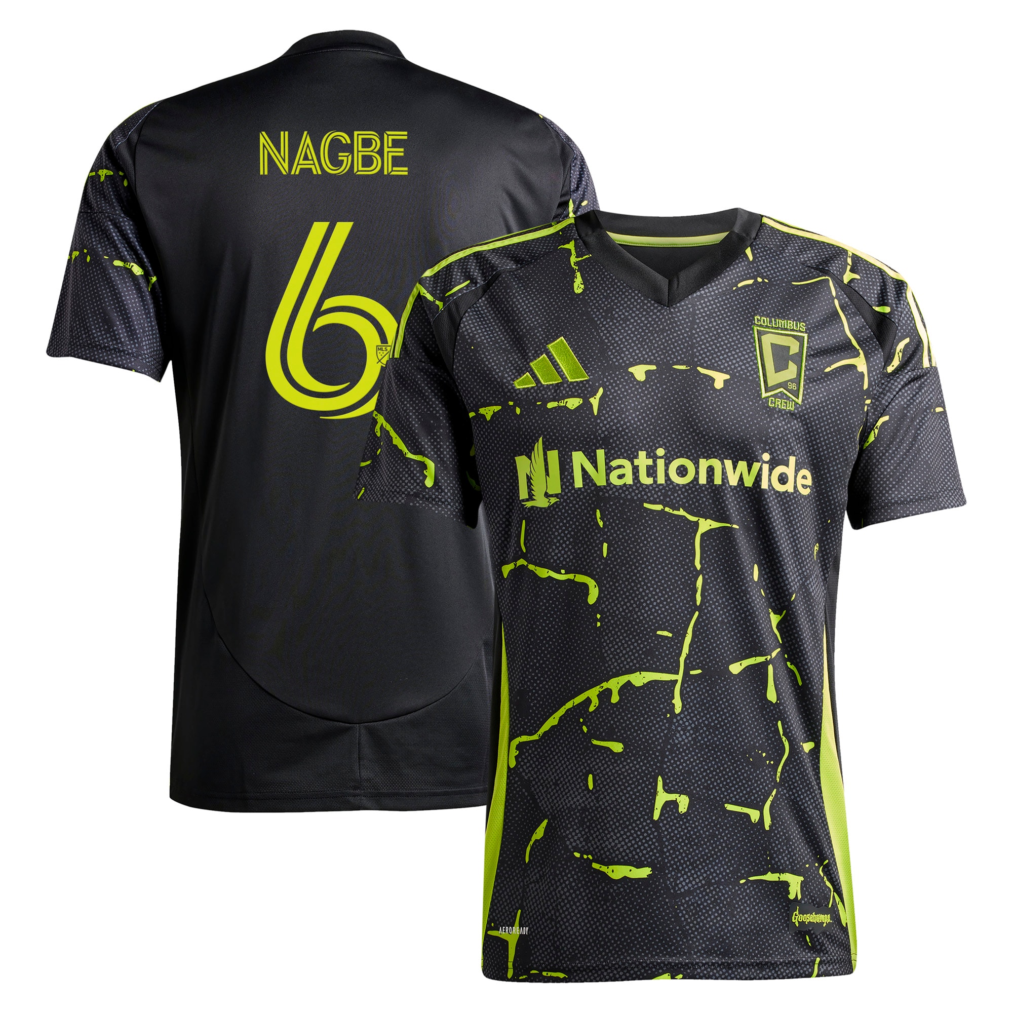 [SJH] Darlington Nagbe Columbus Crew 2025 The Goosebumps Kit Replica Player Jersey - Black