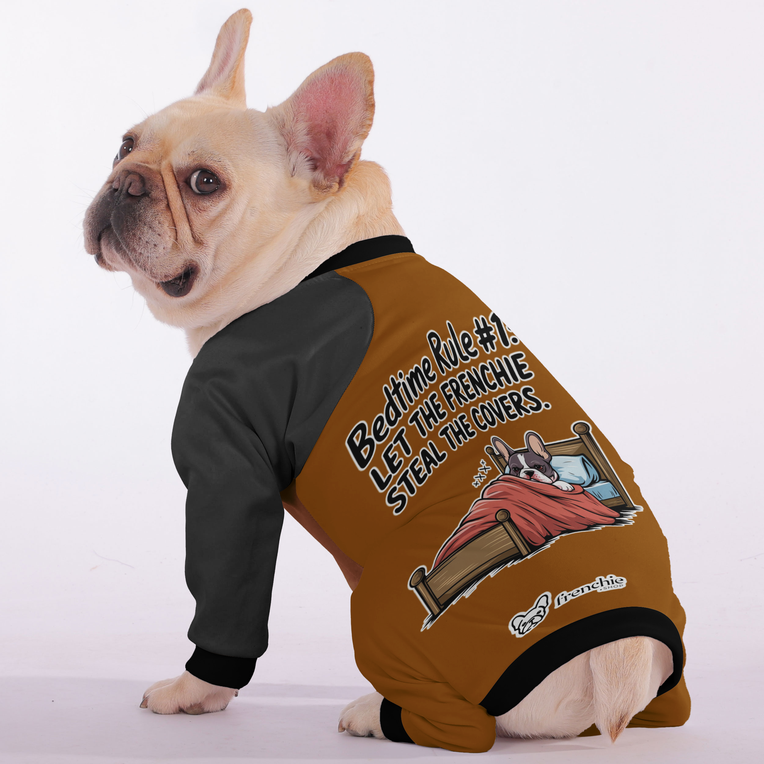 Bedtime rule #1: Let the Frenchie steal the covers - Frenchie Pajamas – Ultra-Soft, Cozy, & Adorably Stylish