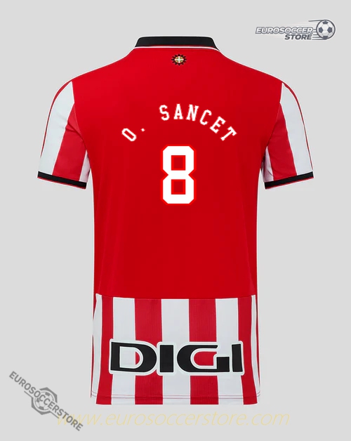 Athletic Club's 25-26 Home Jersey featuring O. SANCET with the number 8