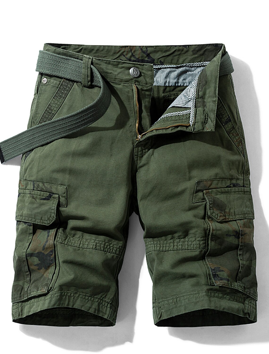 Men's Tactical Shorts Cargo Camo Summer Patchwork Solid Color /