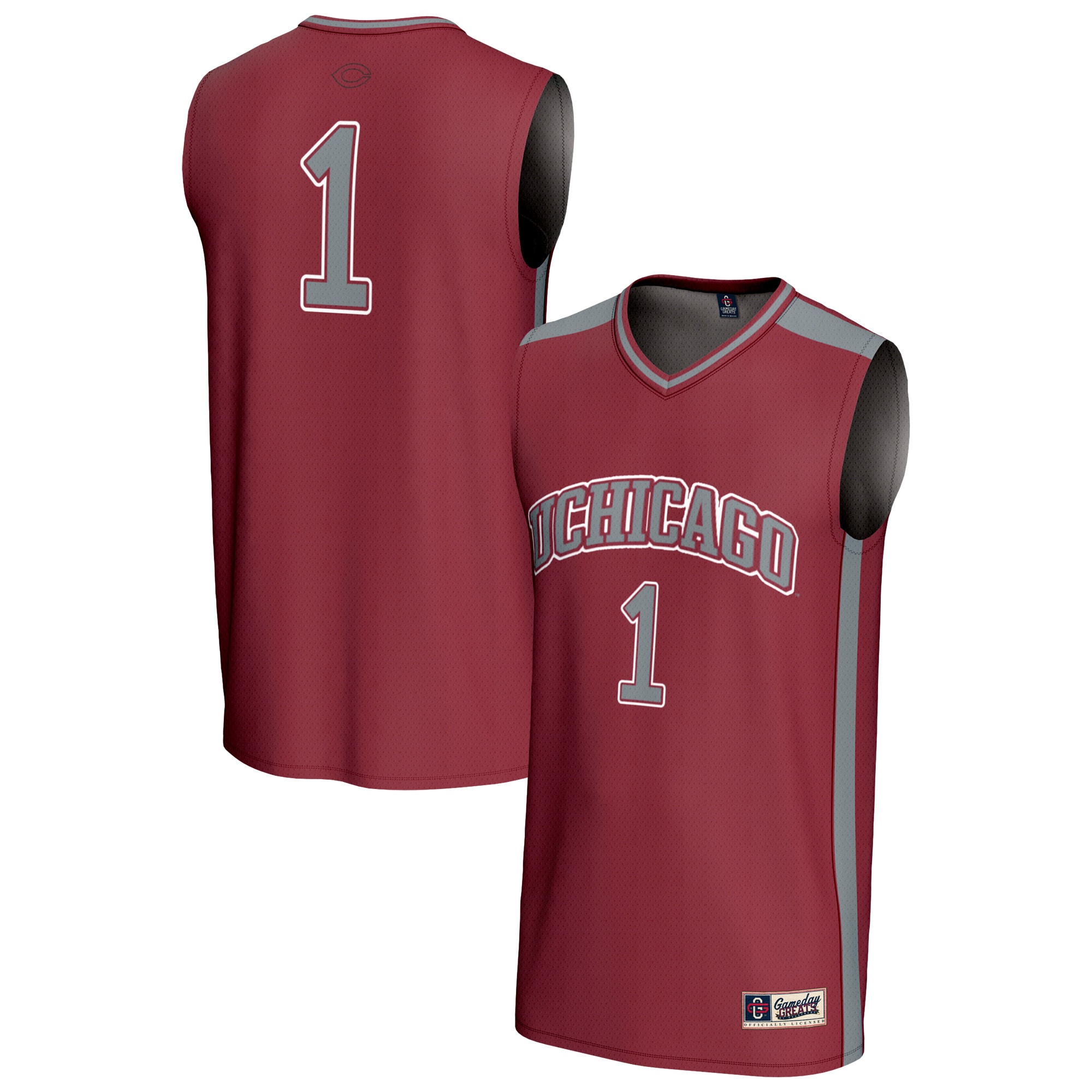 [NJP] UChicago Maroons GameDay Greats Youth Lightweight Basketball Fashion Jersey - Maroon