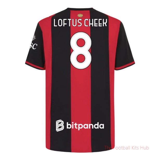 Soccer Club AC Milan 2026-2027 Home Shirt (Loftus Cheek 8)