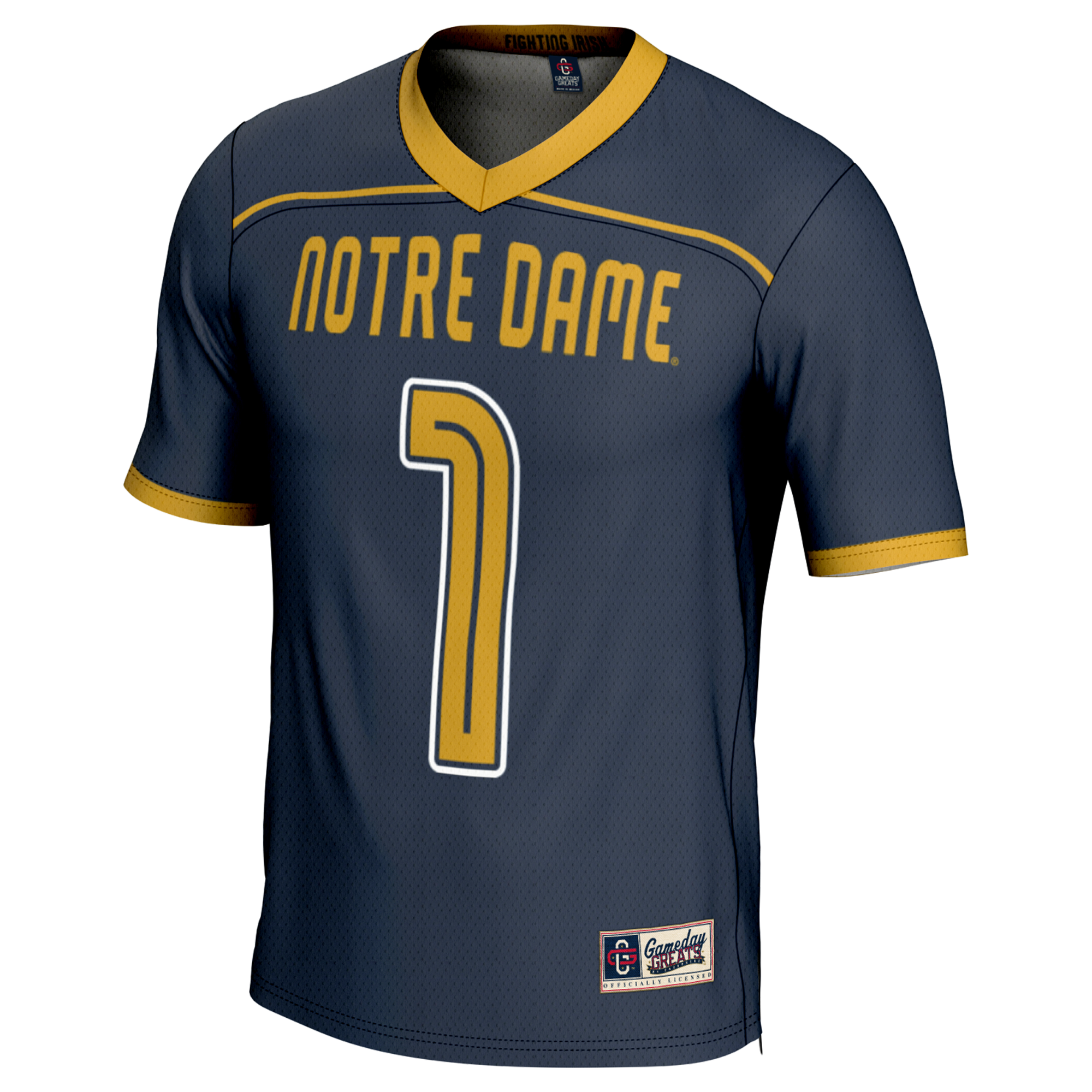[DDG] Notre Dame Fighting Irish GameDay Greats Youth Lightweight Lacrosse Fashion Jersey - Navy