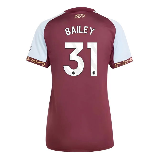 Original 2025-2026 Aston Villa EPL Home Strip (Bailey 31) (Womens)