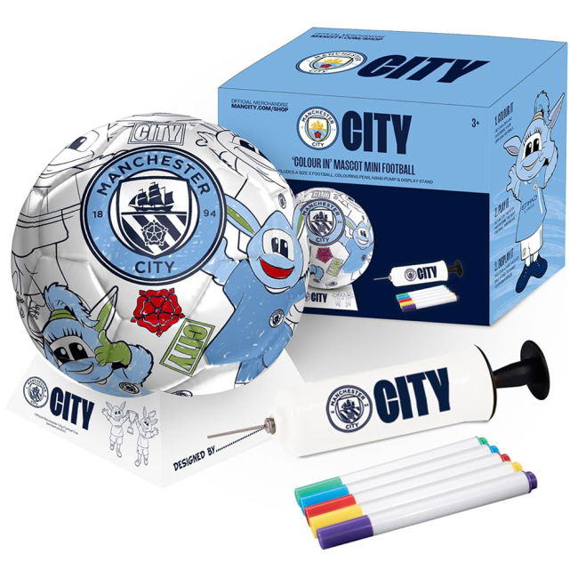 Manchester City FC 'Colour In' Mini Football Set (Fan Favorite)