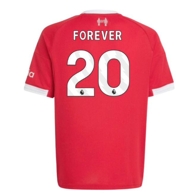 2025-20 Liverpool Home Jersey Forever #20 Edition L M S Kids