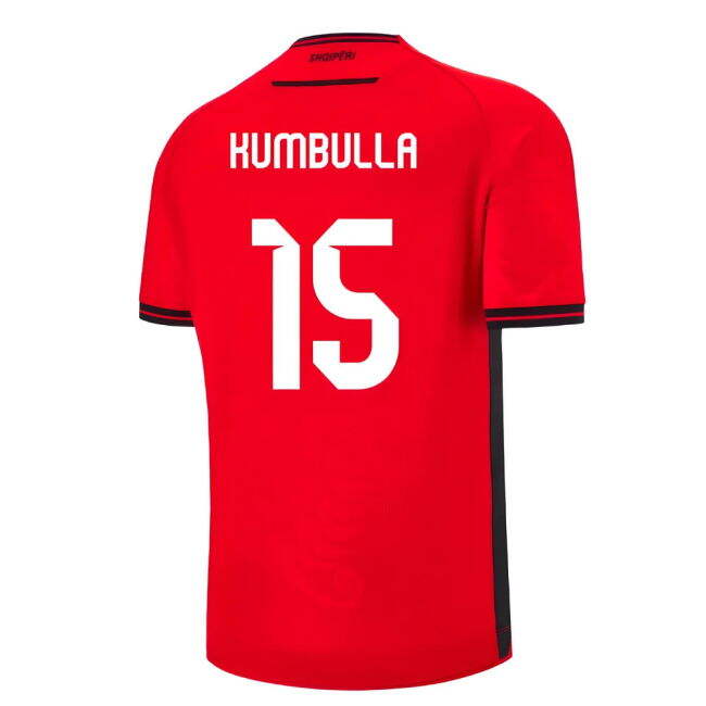 Sweet 2025-2026 Albania Home Shirt (Kumbulla 15) Avant-garde