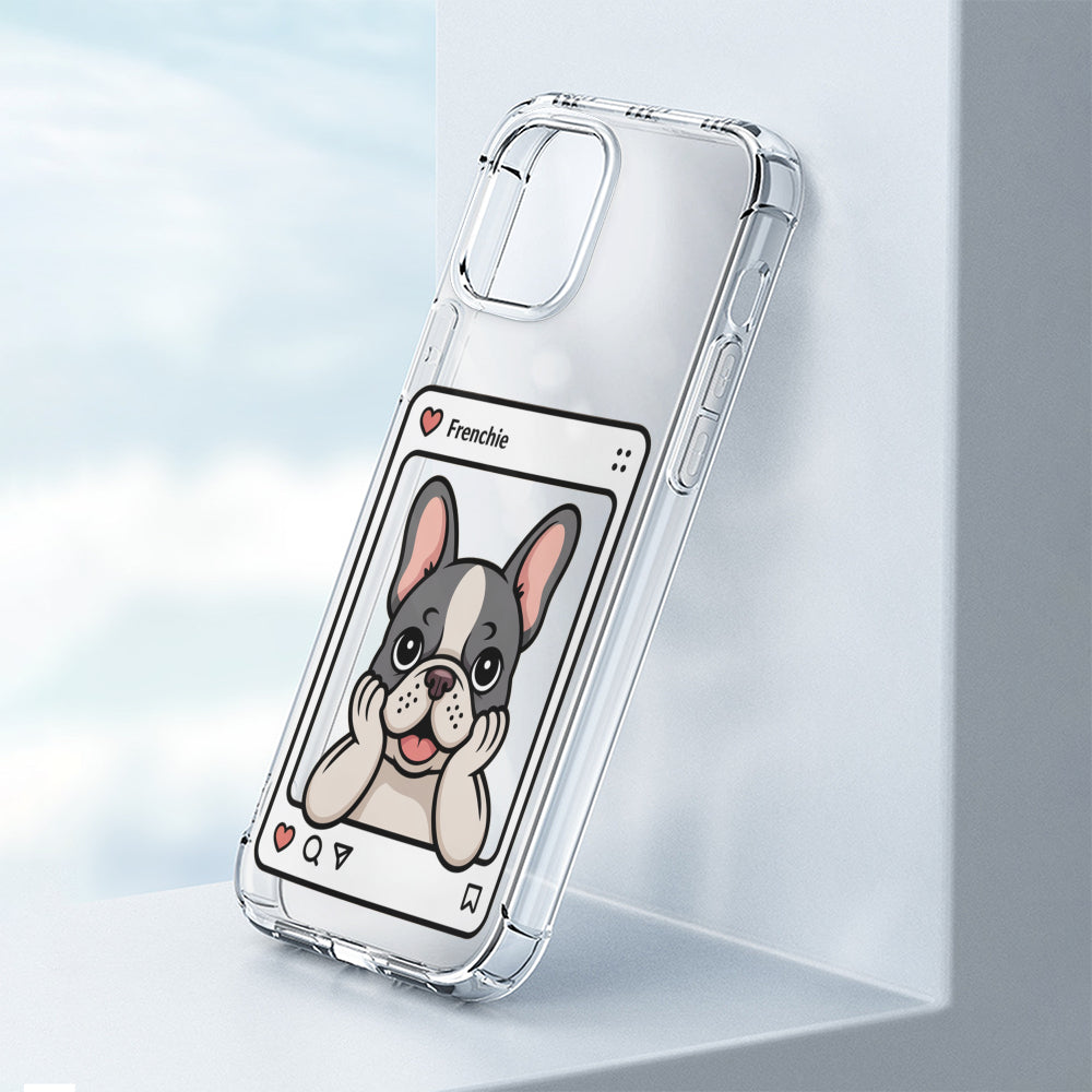 French Bulldog Lady Clear Silicone Phone Case For Iphone, Samsung &