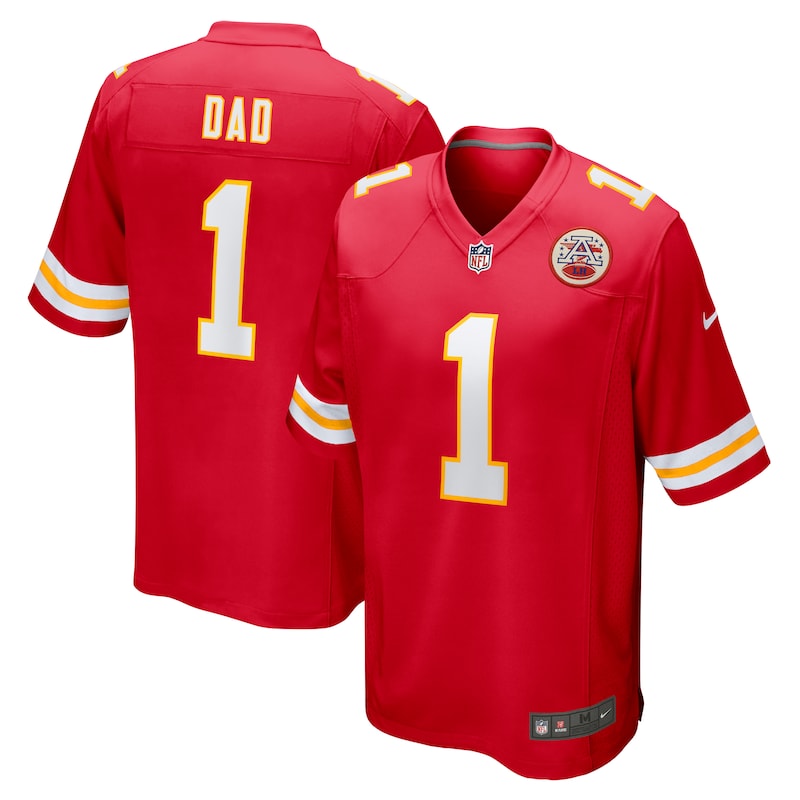 None Number 1 Dad Team Captain KC Chiefs Officially Licensed Jersey
