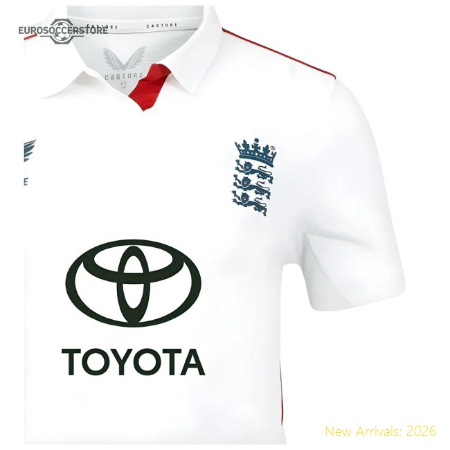 2025 England Cricket ECB Test Replica SS Shirt (White) - Womens