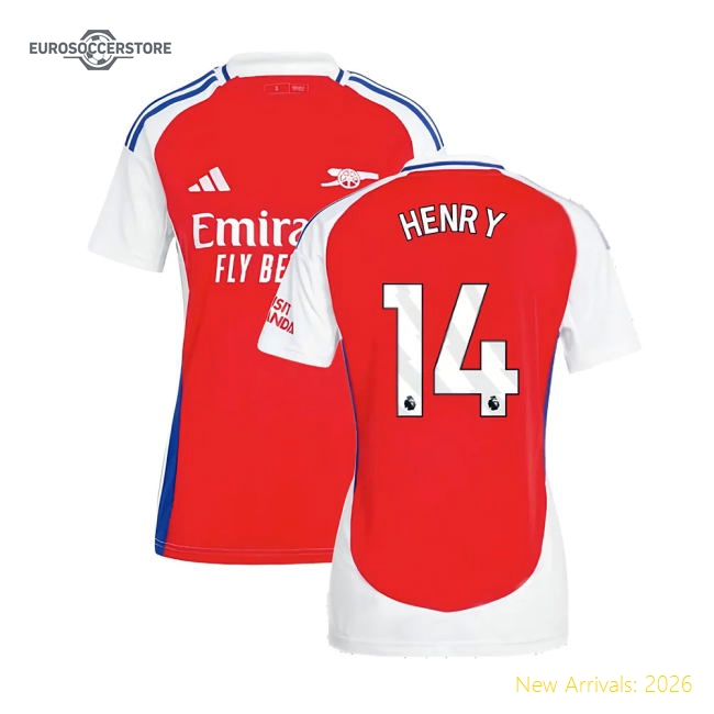 Arsenal Womens Henry Premium Jersey Breathable Performance Fabric