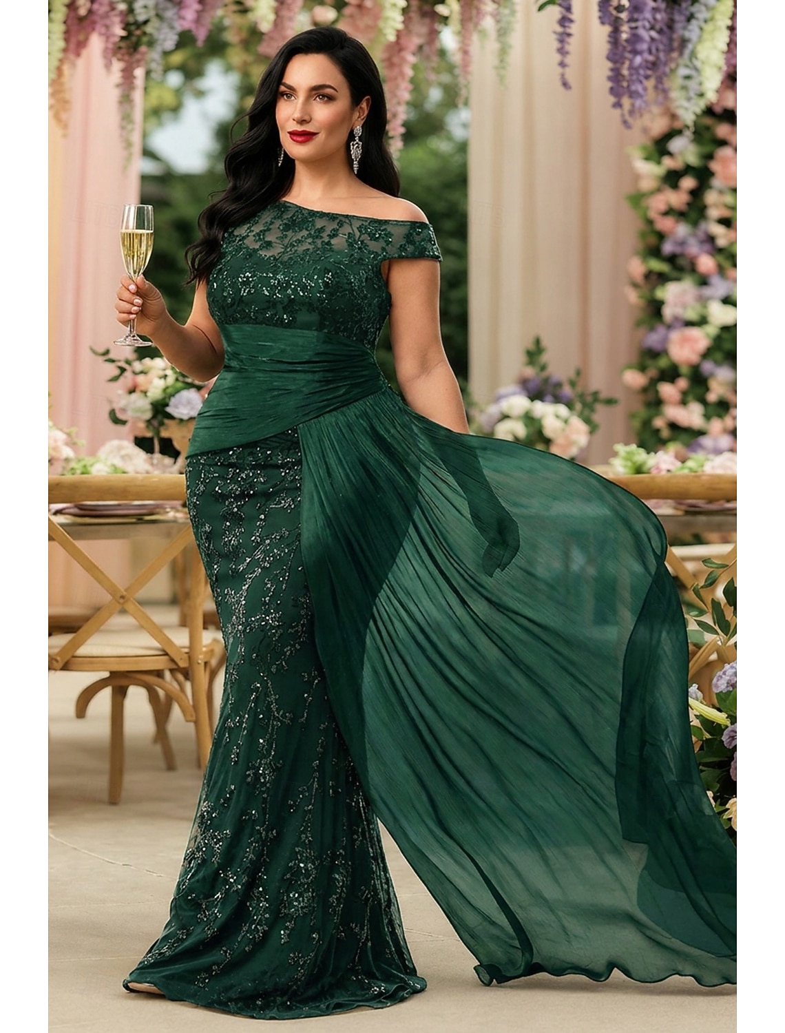 Sheath Column Floor Length Prom Dress Beaded Eembroidered Party Dress Mother of the Bride Dress Short Sleeve Crew Neck Elegant Vintage Luxurious Formal Evening Wedding Party with Beading