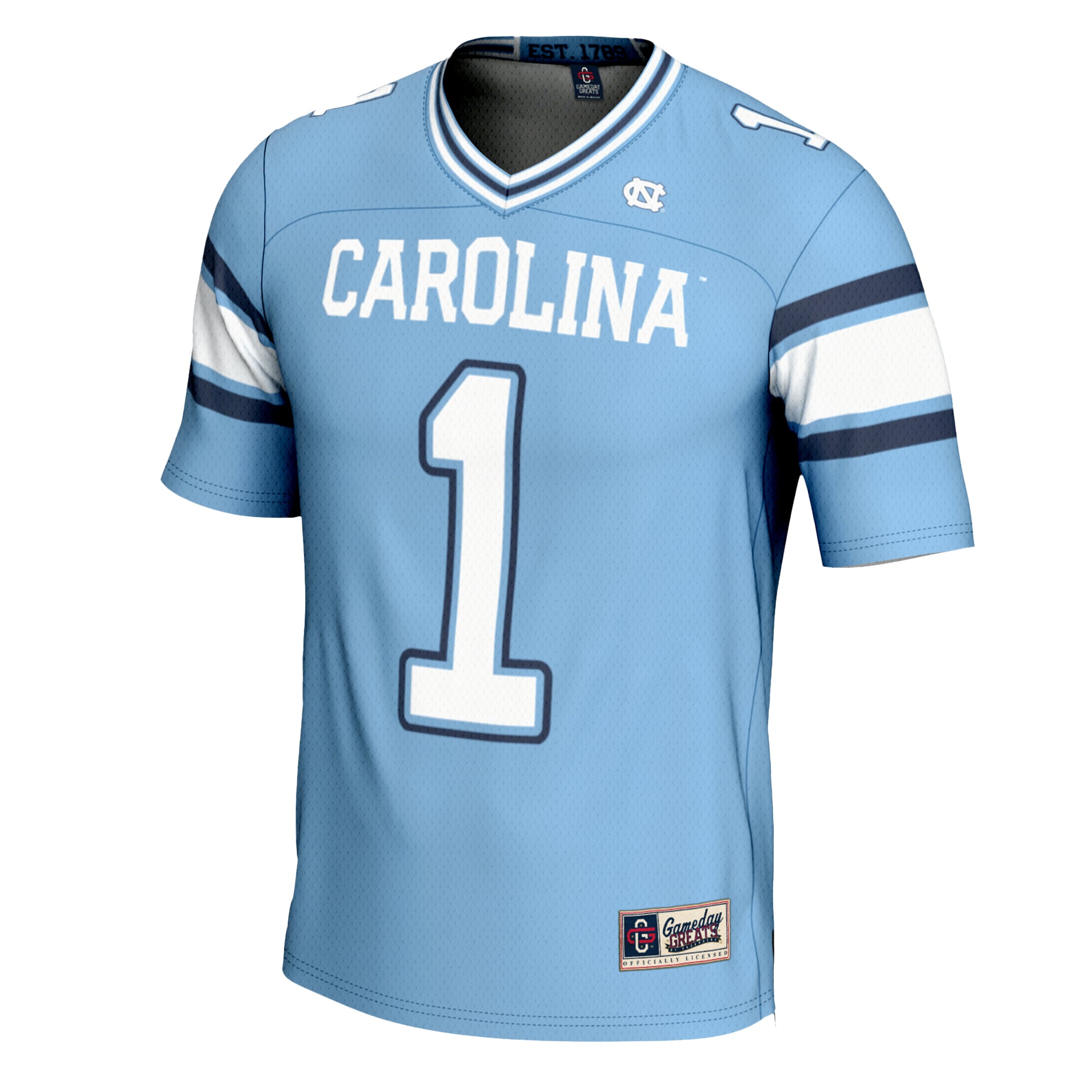 Youth Carolina Blue North Carolina Tar Heels #1 Football Jersey