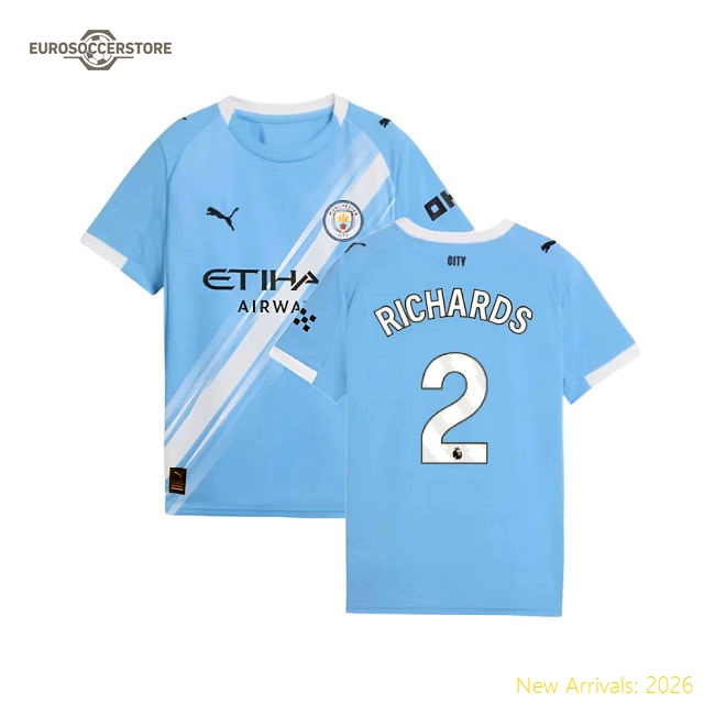 2025-2026 Man City Kids Durable Richards Jersey Drycell