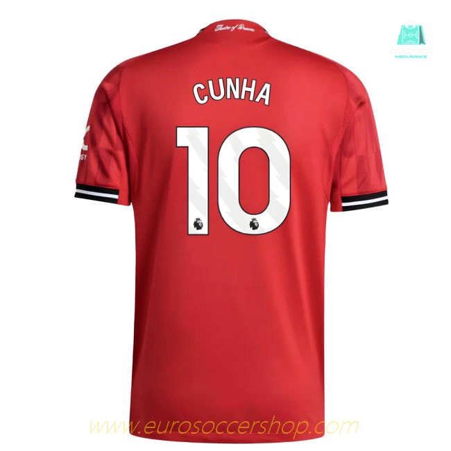 2025-2026 Man Utd Authentic Home Shirt (Cunha 10)