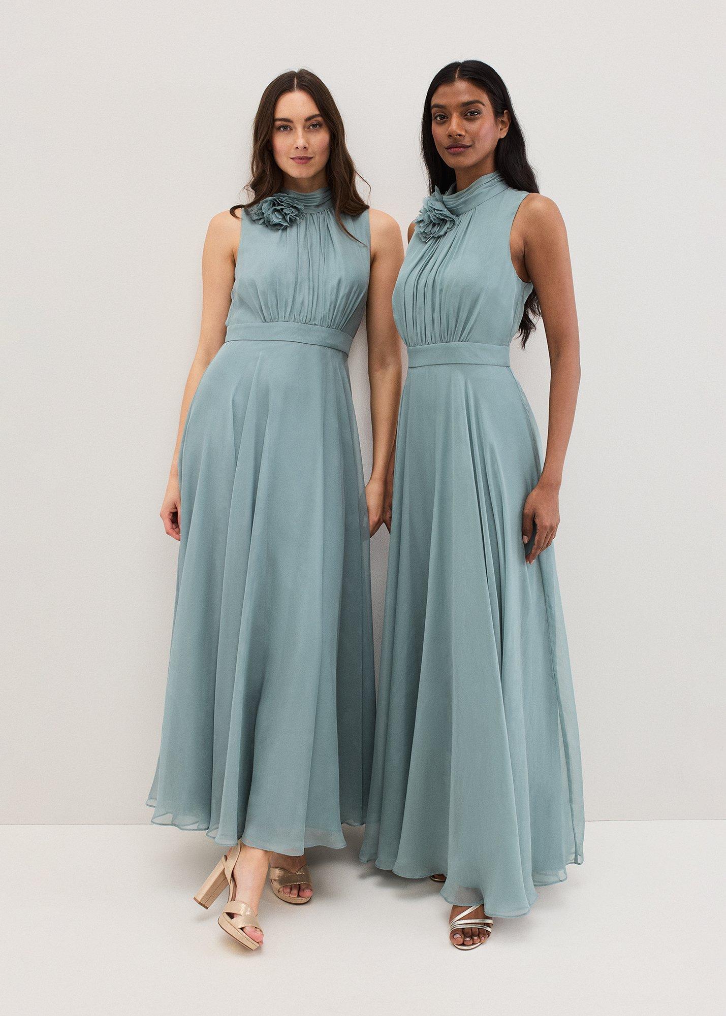 Petite Lucinda Pale Blue Maxi Dress