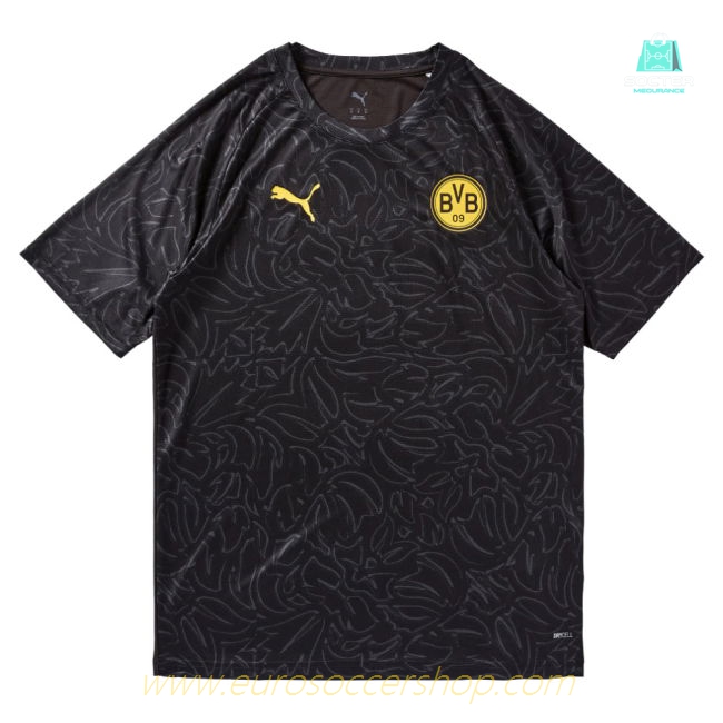 2025-2026 Borussia Dortmund Warm Up Jersey (Black) (Haaland 9)