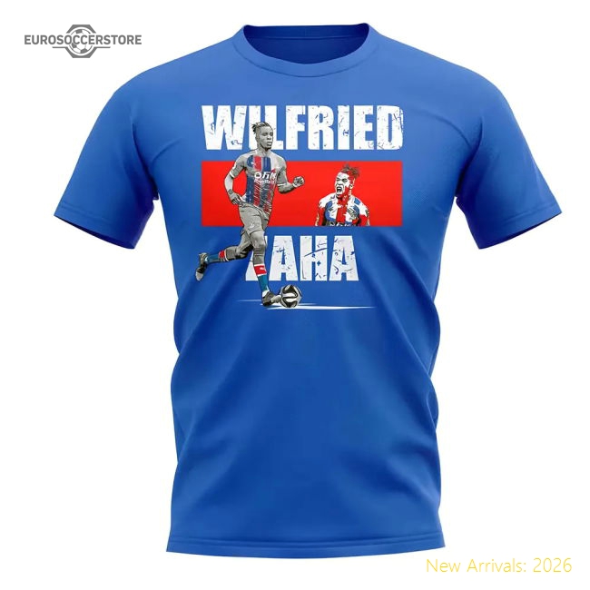 Premium-grade Wilfried Zaha Player Collage T-shirt (blue)