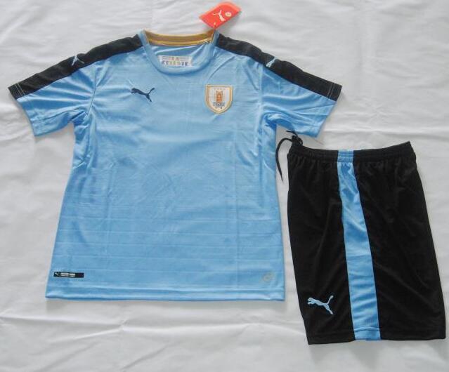 Cheap Kids Uruguay Football Shirt 2016 Home Soccer KitShirtShorts -