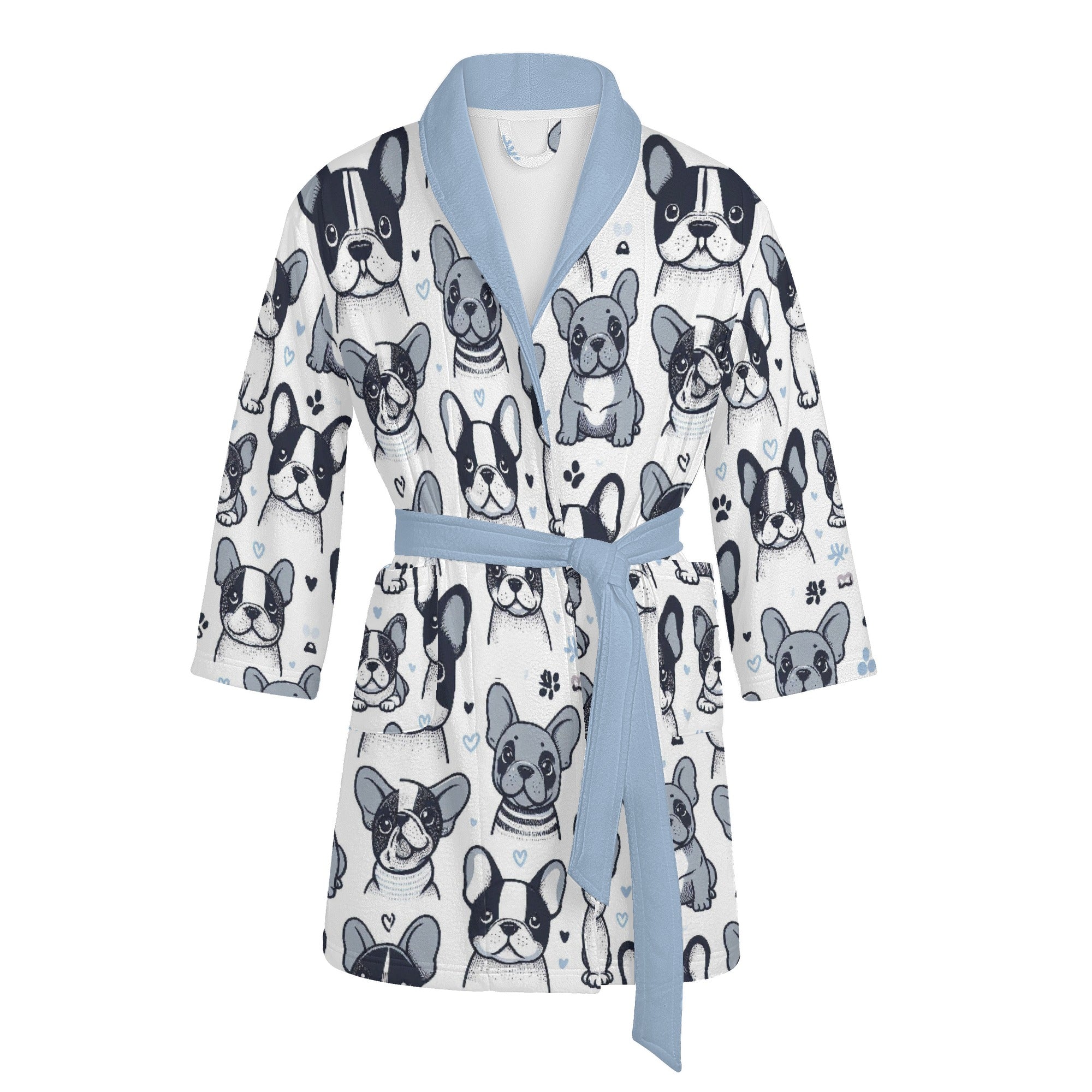 French Bulldog Lover Dixie Women Bathrobe Gift For Dog Lovers