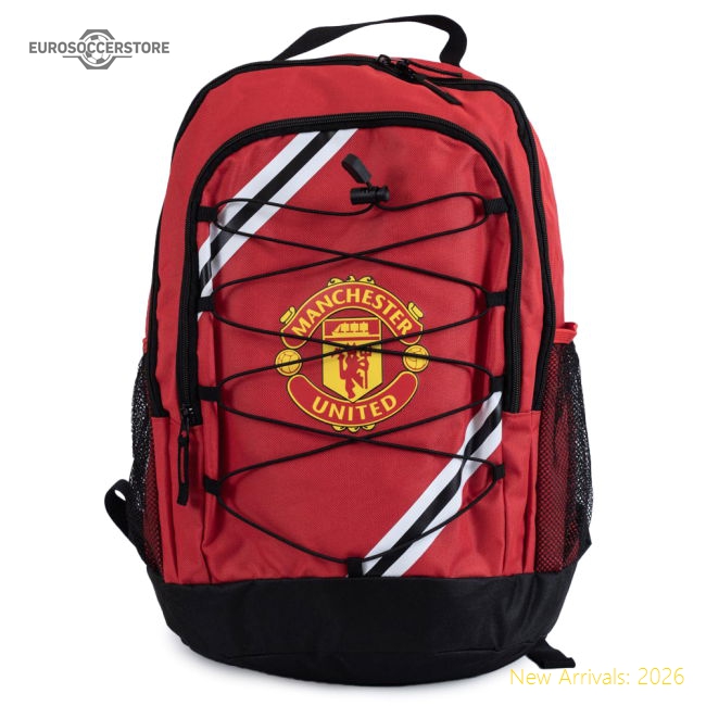 Official Manchester United Fc Core Stripe Backpack - Premium Quality