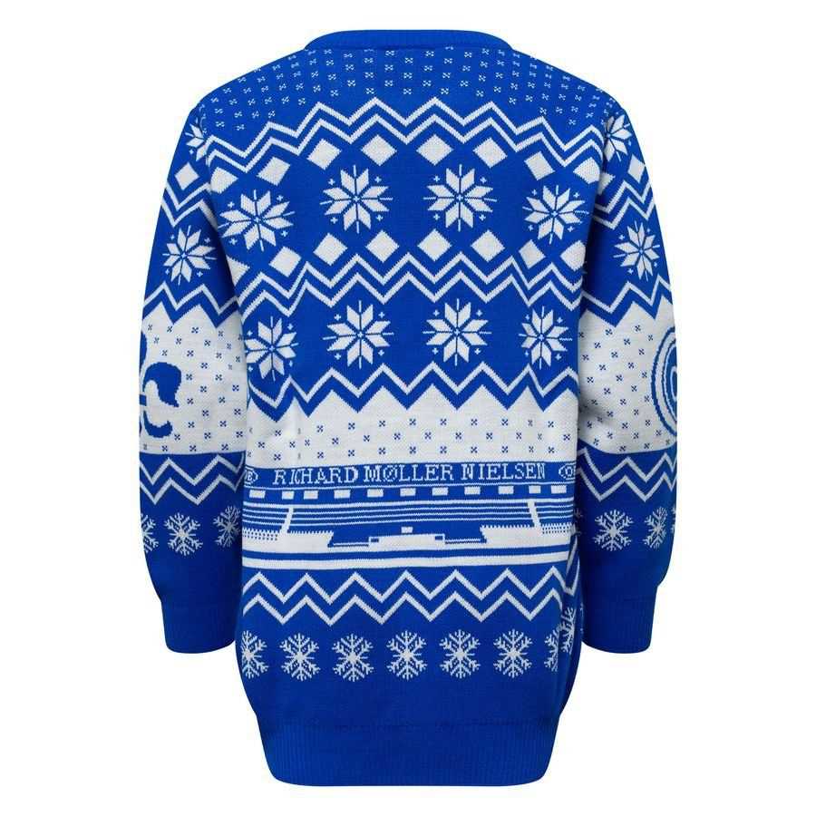 [EFKS] Odense Boldklub Christmas Jumper Blue/White Kids Apparel