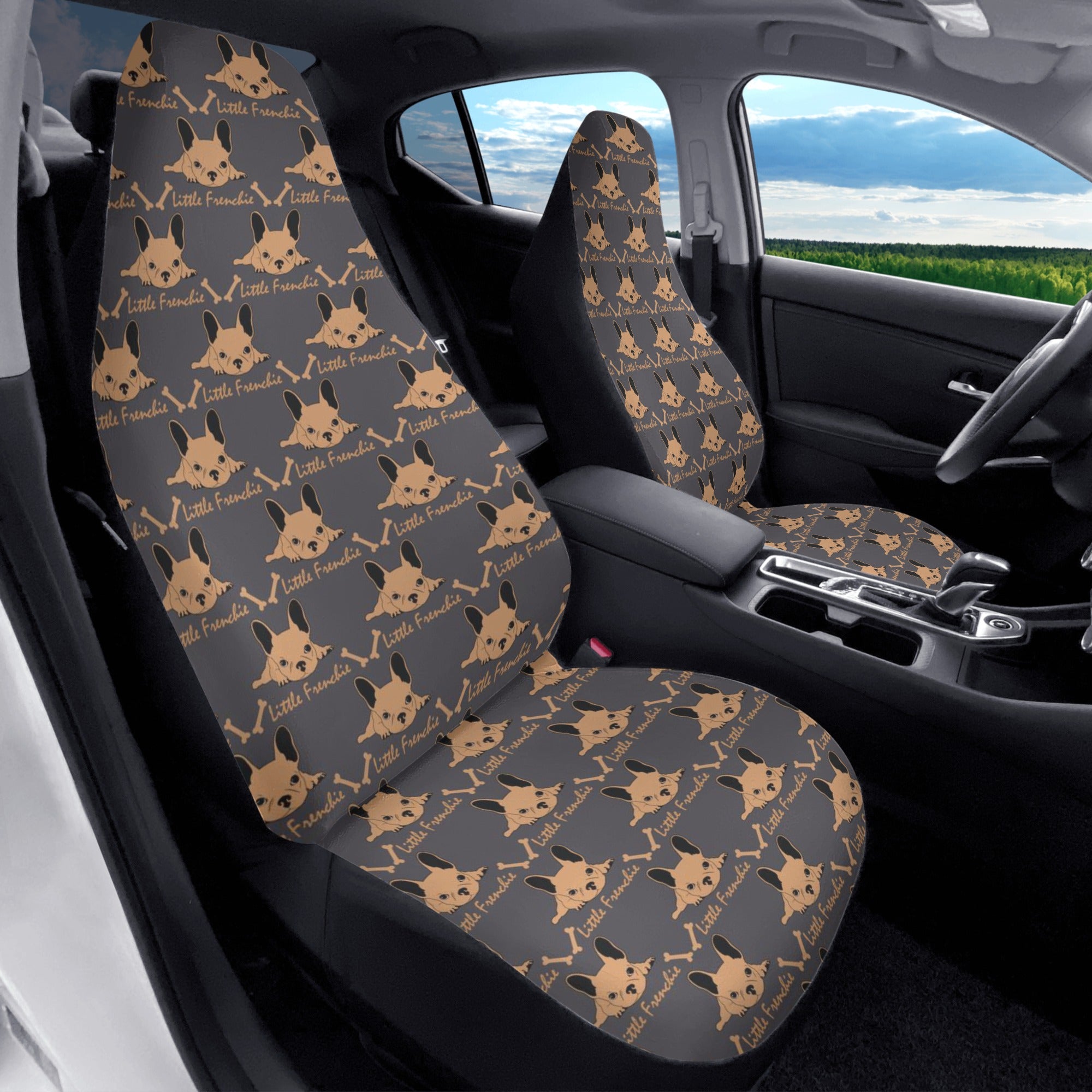 French Bulldog Bun Car Seat Covers (2 Pcs) Comfy Pet Product