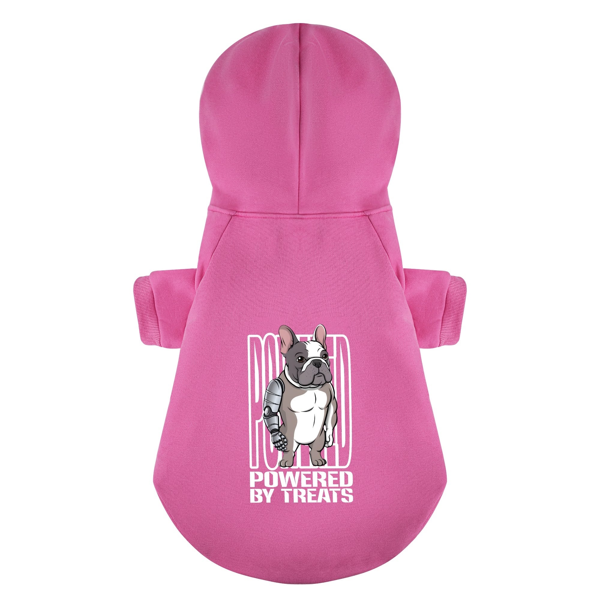 Trendy Powered By Treats - Personalized French Bulldog Hoodies With F...