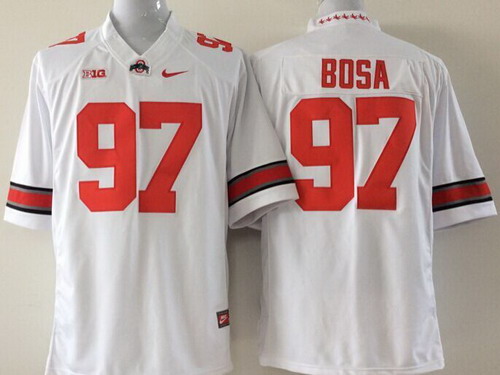Men's OSU Buckeyes White 2014 embroidered Joey Bosa #97 comfortable