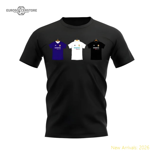 Real Madrid 2002-2003 Retro Shirt T-shirt (black) (beckham 23)