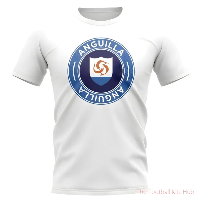 Anguilla Football Badge T-Shirt (White)