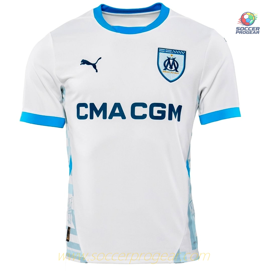 OM Home Childrenren's Jersey Set Football Jersey 2024-2025 Season