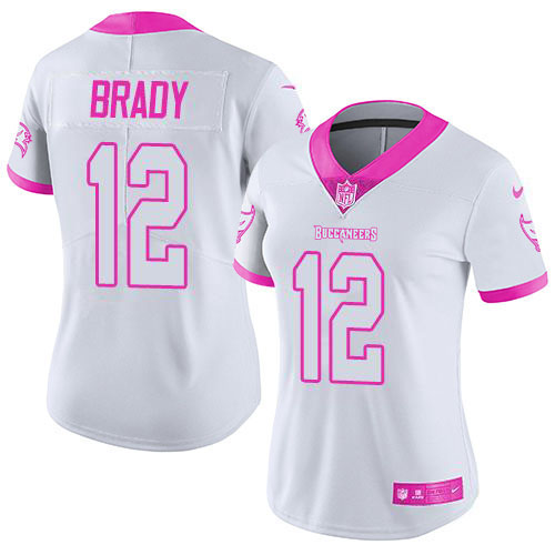 Official T B Buccaneers NFL #12 Tom Brady White Limited Jersey