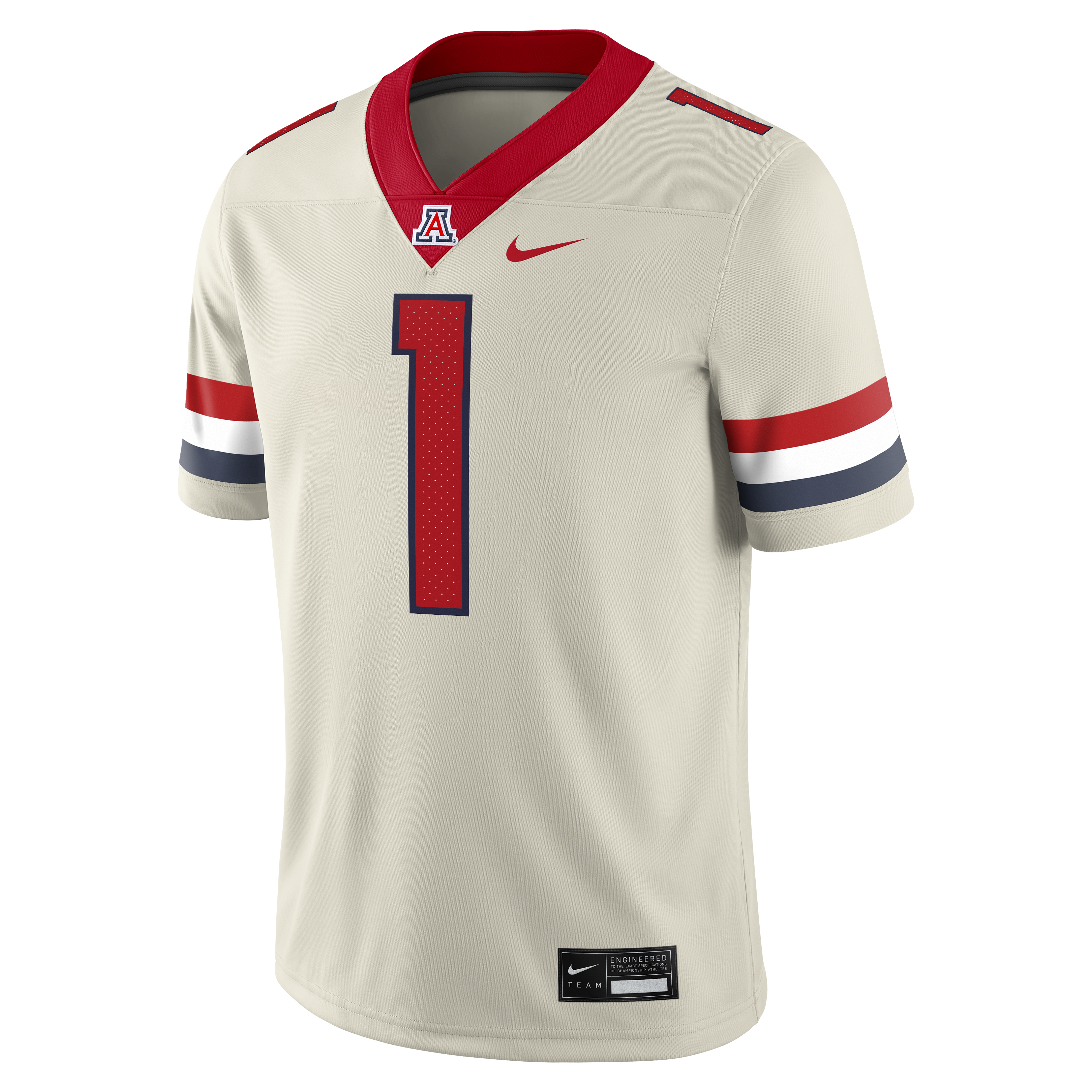 #1 Arizona Wildcats Alternate Game Football Jersey - Cream