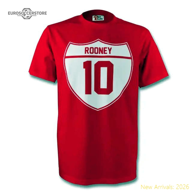 Authentic Wayne Rooney Man Utd Crest Tee (red) - Kids - Premium