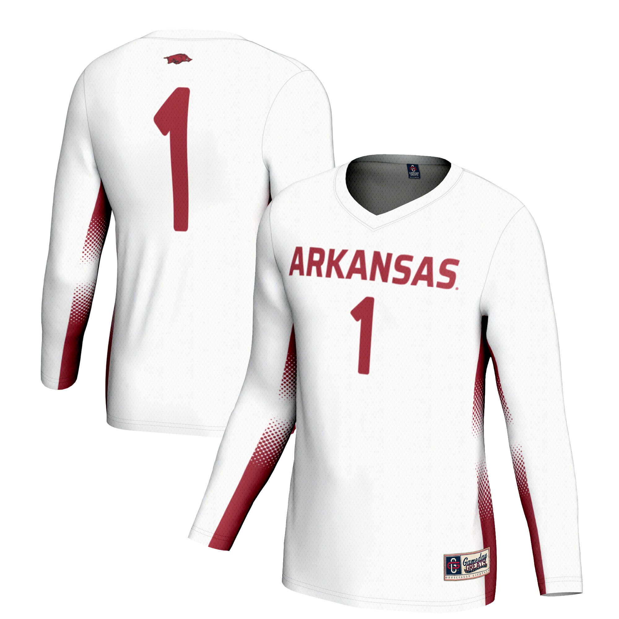 [NJP] Women's Arkansas Razorbacks GameDay Greats Lightweight Volleyball Jersey - White