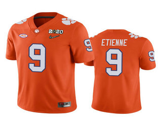 Men's CLE Tigers Orange 2020 high quality Travis Etienne #9 home