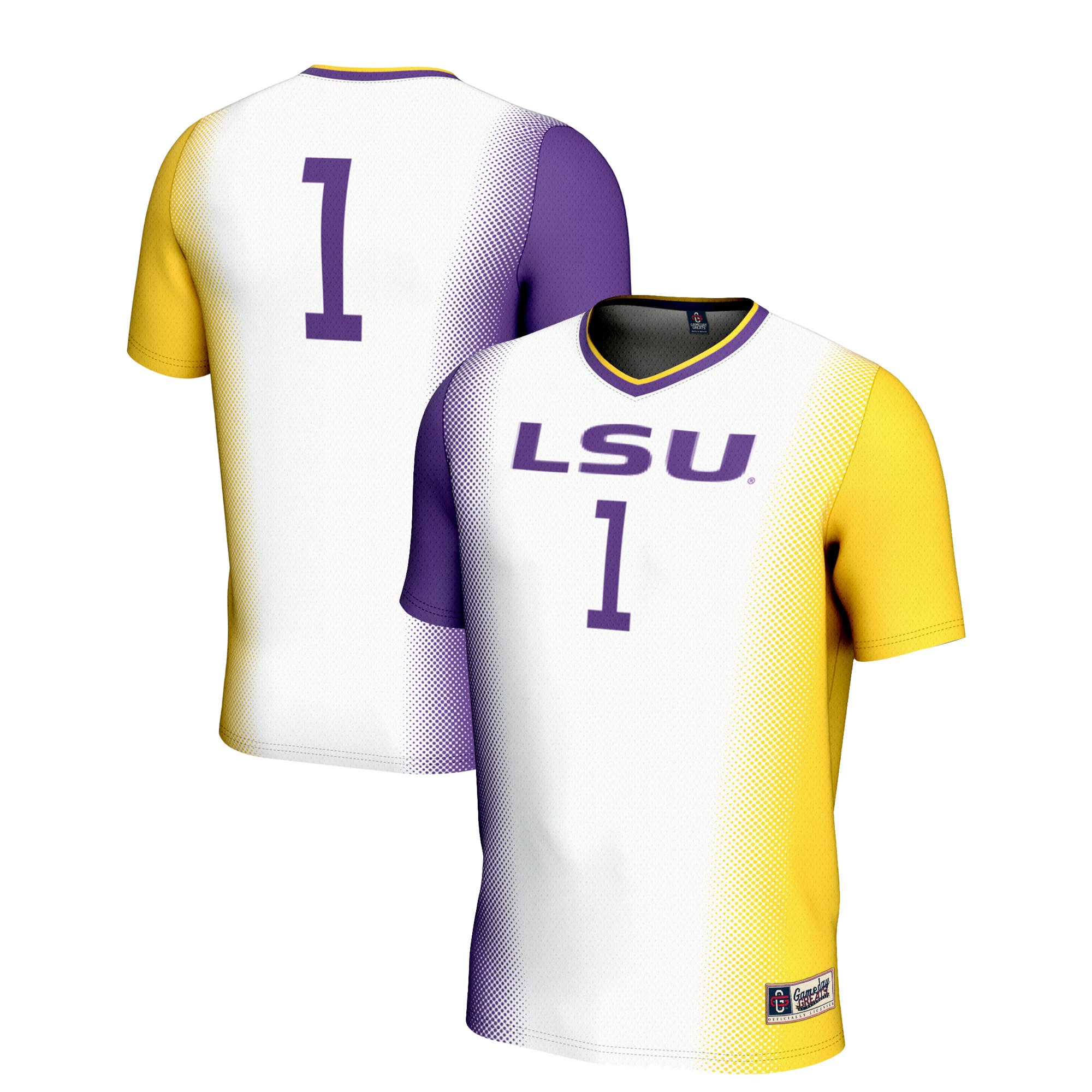 #1 LSU Tigers GameDay Greats Youth Lightweight Women's Soccer Jersey - White