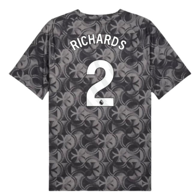 2025-2026 Man City Warm Up Jersey (Black) (Richards 2)