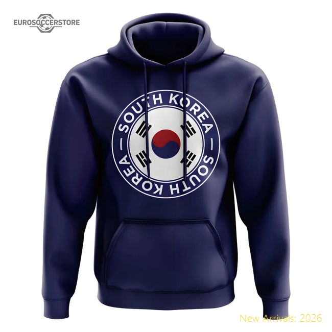 South Korea Football Badge Hoodie (navy) - Economical - Premium Collection