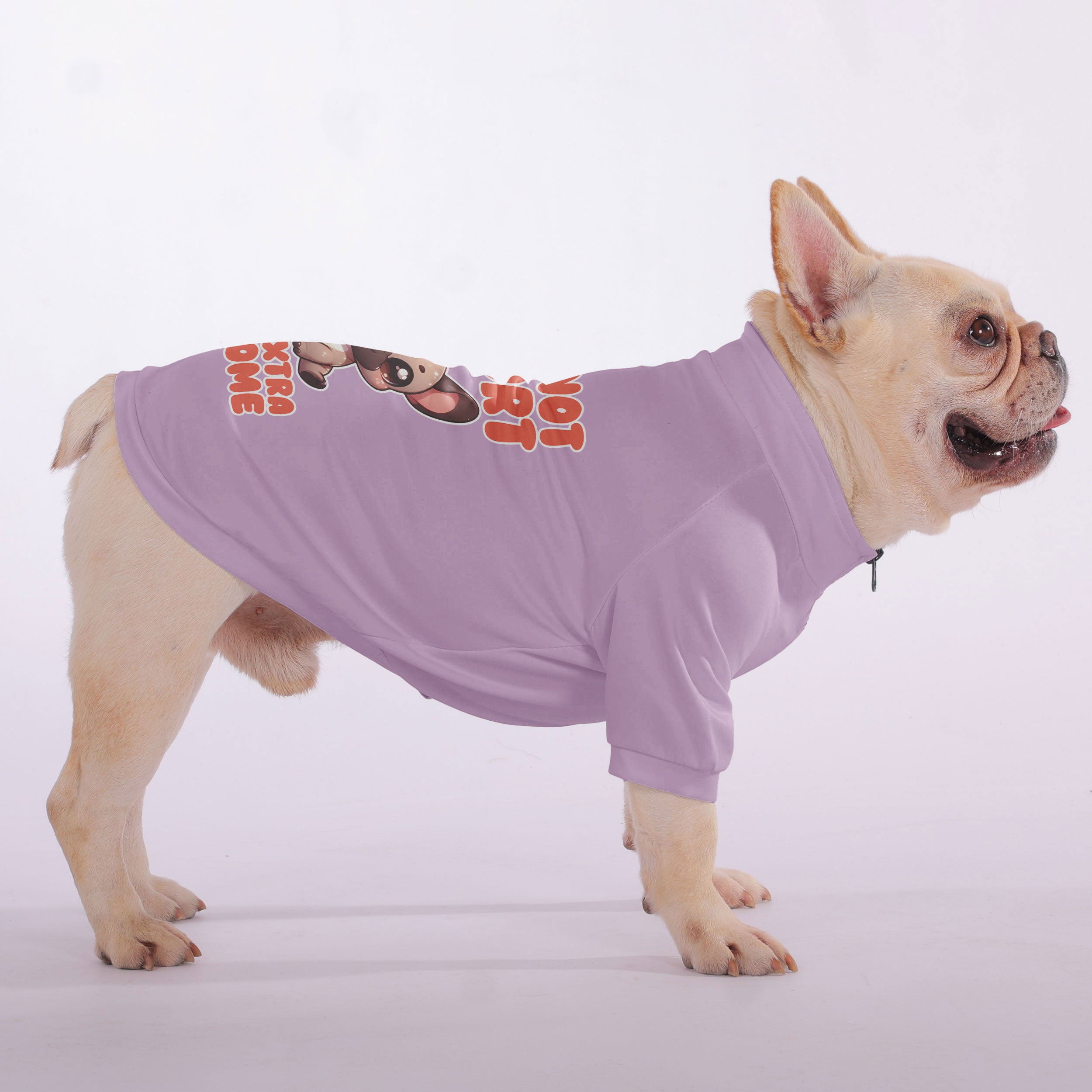 I'm Not Short, Just Extra Awesome - Snuggly Zip-Up Sweatshirt for French Bulldogs